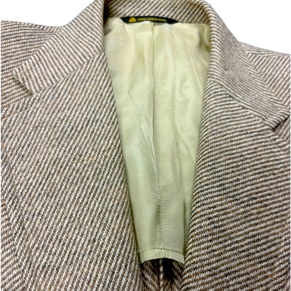 Threadneedle Street classic men’s tan virgin wool blazer in size 44 or X-Large - Picture 9 of 16